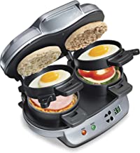 Hamilton Beach Dual Breakfast Sandwich Maker with Timer – Silver