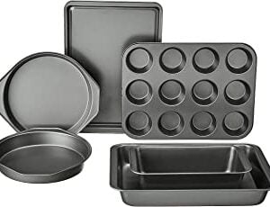 6-Piece Nonstick Carbon Steel Bakeware Set – Oven Safe & Easy to Clean