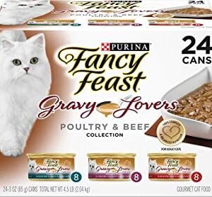 Purina Fancy Feast Gravy Lovers Poultry Wet Cat Food Variety Pack – Savory Gravy Delight